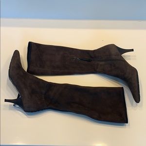 Prada Brown Suede Knee High Boots